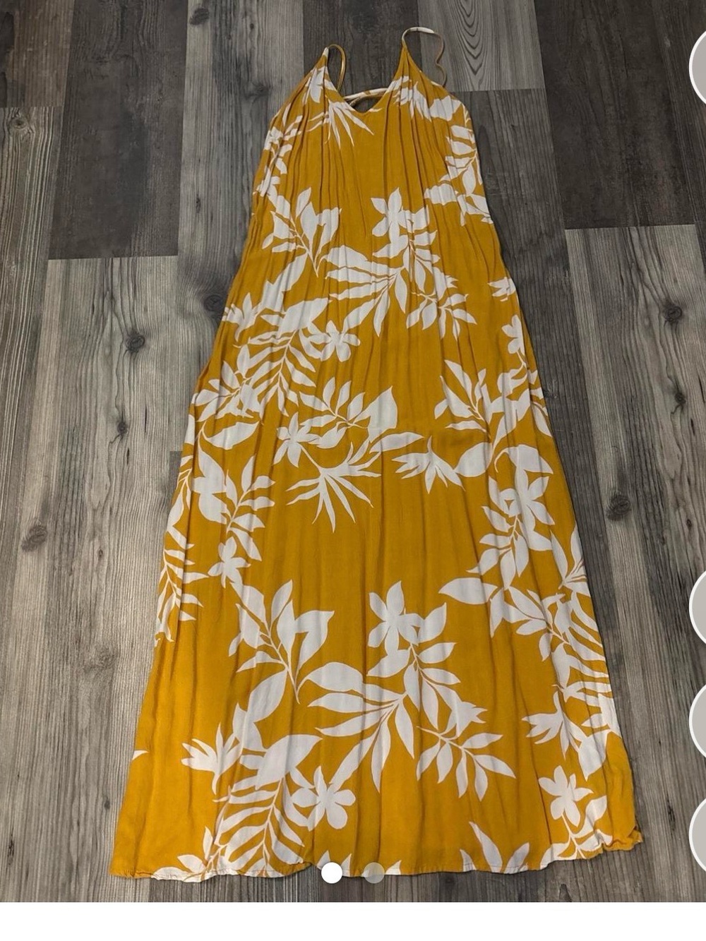 Old Navy Mustard Yellow Floral Maxi Dress